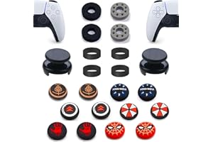 ZHI-NYLLDJS FPS Thumb Grips for PS5,for PS4 Thumb Grip Caps,Controller Assist/Precision Rings for PS5/4,Case,(FPS Thumb Grips,Stick Caps,Precision Rings) Game Character Set