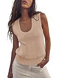 Saodimallsu Womens Summer Sweater Vest Sleeveless
