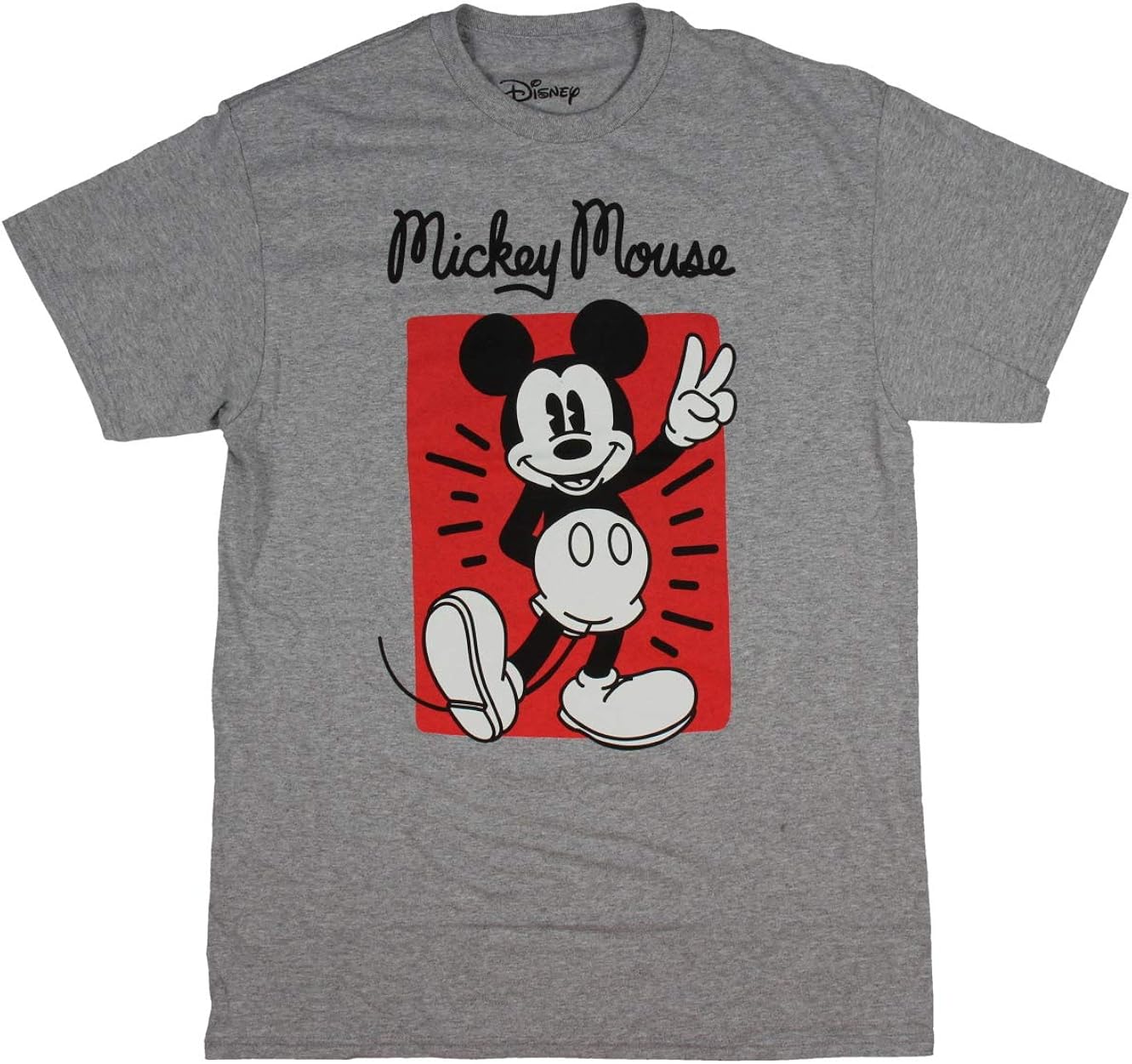 Disney Mickey Mouse Classic Pose Peace Sign Men's T-Shirt