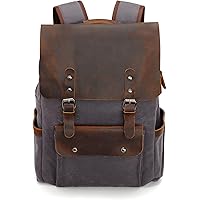 AshwoodLeatherハイベリーワックスヴィンテージ　ビジネスバッグ Amazon.com: WEECOC Vintage Leather Backpack Casual Daypack