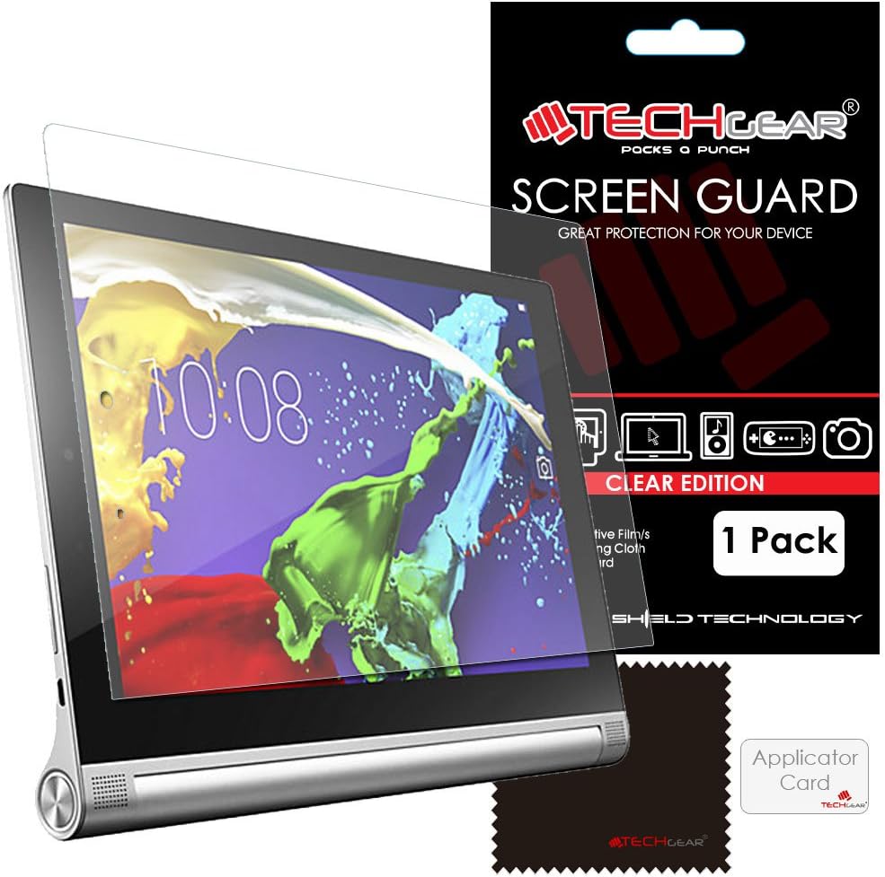 Techgear Screen Protector For Lenovo Yoga Tablet 2 10 Yoga 2 10 1 Inch Tablet Ultra Clear Lcd Screen Protector Guard Cover With Screen Cleaning Cloth Application Card Amazon Co Uk Computers Accessories