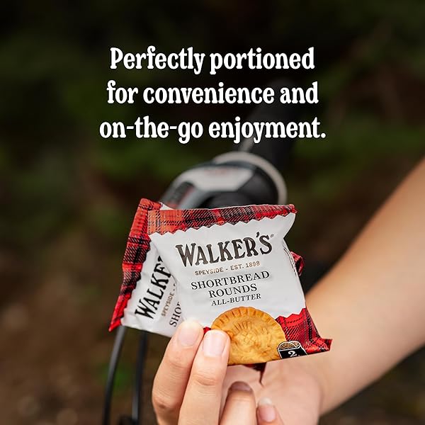 WALKER’S SHORTBREAD ROUNDS, PURE BUTTER SHORTBREAD COOKIES, SNACK PACK, 1.2 OZ (PACK OF 22)
