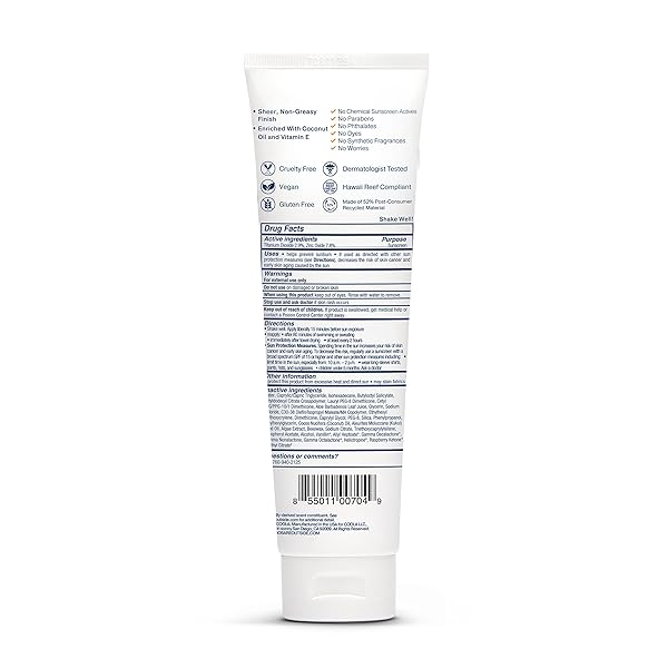 BARE REPUBLIC SPORT MINERAL SUNSCREEN SPF 50 SUNBLOCK BODY LOTION, FREE OF CHEMICAL ACTIVES, VANILLA COCO SCENT, 5 FL OZ
