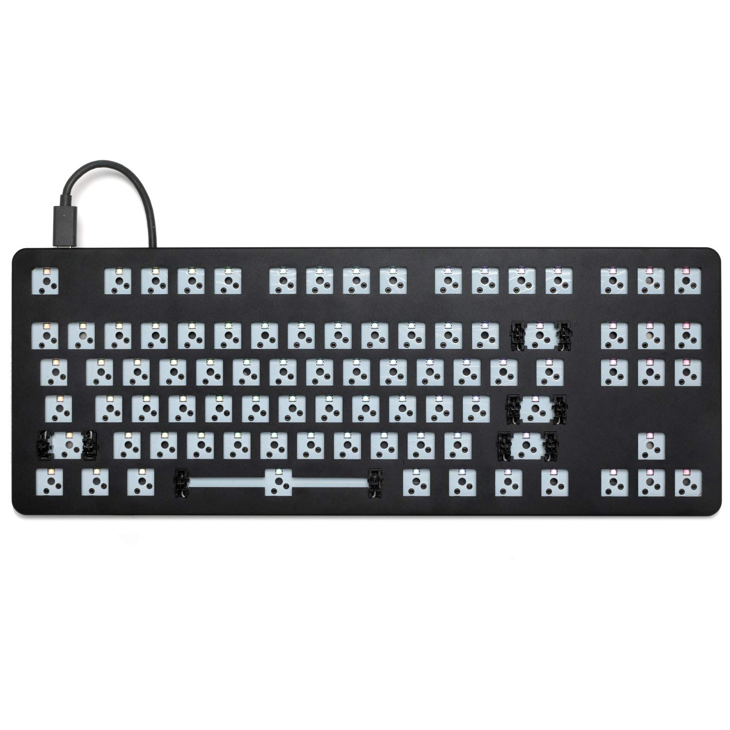 DROP CTRL Mechanical Keyboard — Tenkeyless TKL (87 Key) Gaming Keyboard, Hot-Swap Switches, Programmable Macros, RGB LED Backlighting, USB-C, Doubleshot PBT, Aluminum Frame (Barebones, Black)