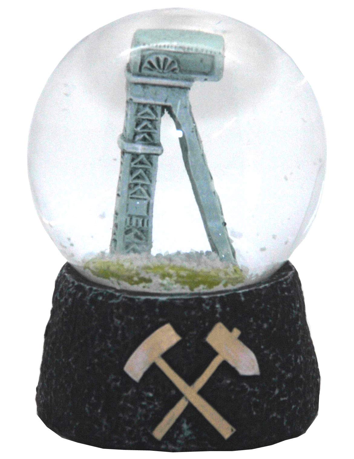30046 Souvenir Snow Globe Germany Ruhr area winding tower coal optics | 45 mm