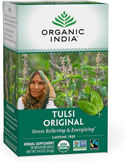 Tulsi Tea Original – 18 Tea Bags – Case of 6 by Organic India