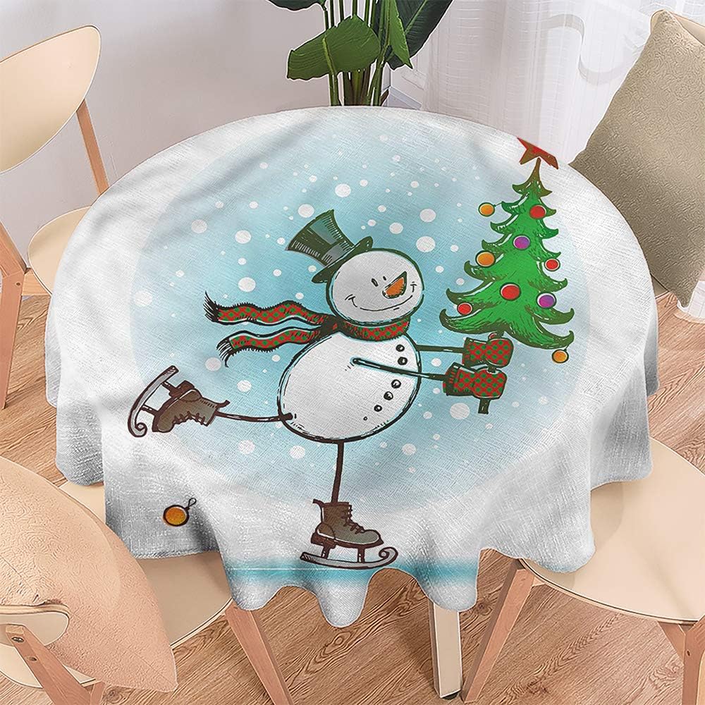 Merry Christmas,Christmas Round Tablecloth,Home Round Tablecloth