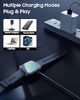 TiMOVO Magnetic USB Charger Cable for YAMAY SW022 AGPTEK LW11 Ticwatch GTX view 5