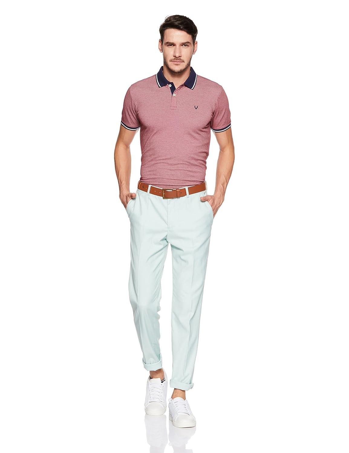 allen solly men's solid regular fit casual shirt