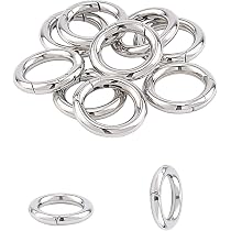 UNICRAFTALE 10pcs Stainless Steel Spring Gate Rings O Rings