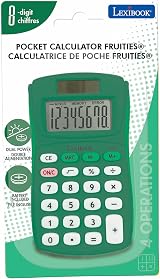 Lexibook FRUITIES Pocket Calculator 8 Digits Solar Battery Powered Green C208B view 5