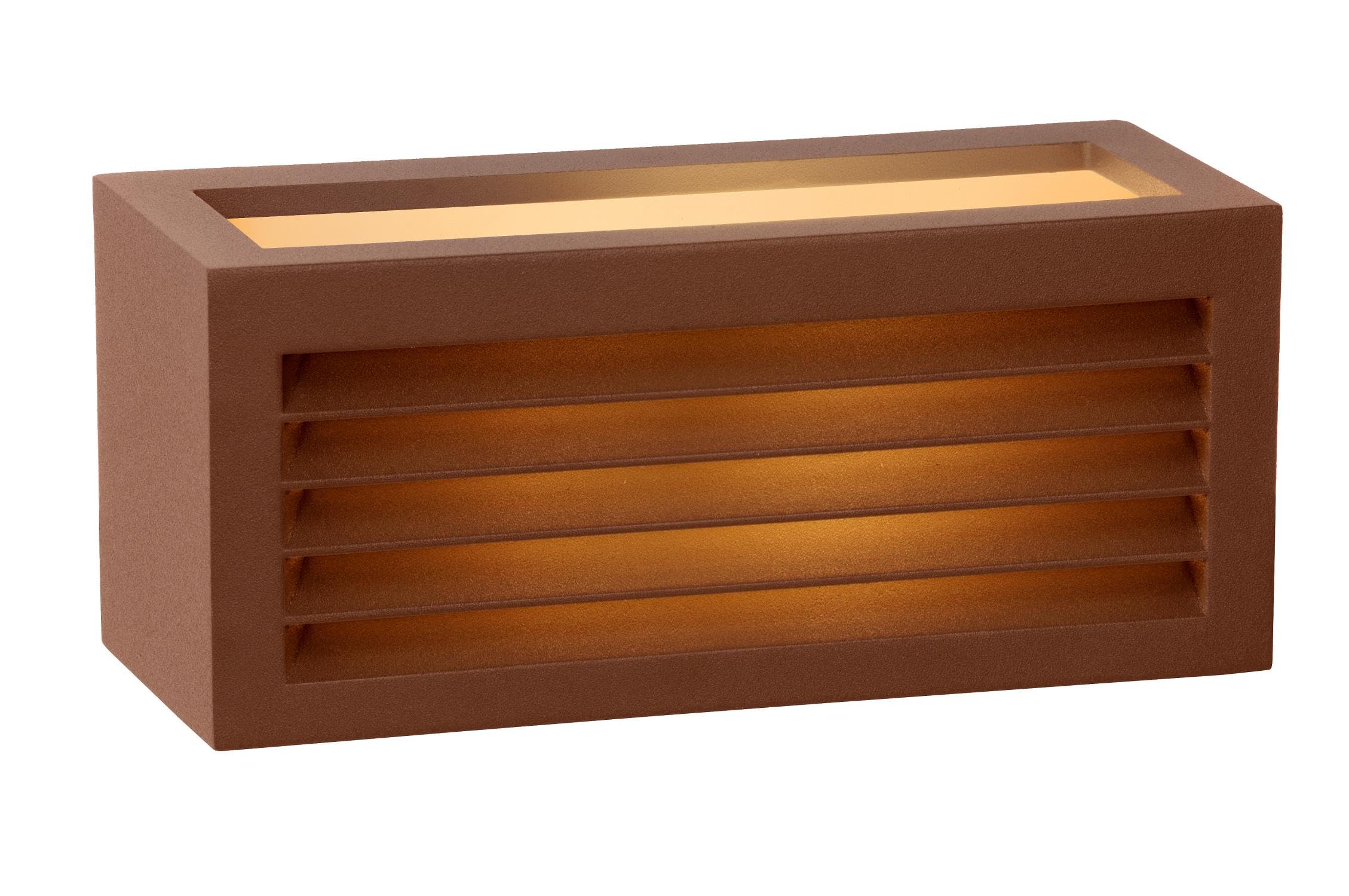 LUCIDE DIMO - Wall Light Indoor/Outdoor - 1xE27 - IP54 - Rust Brown