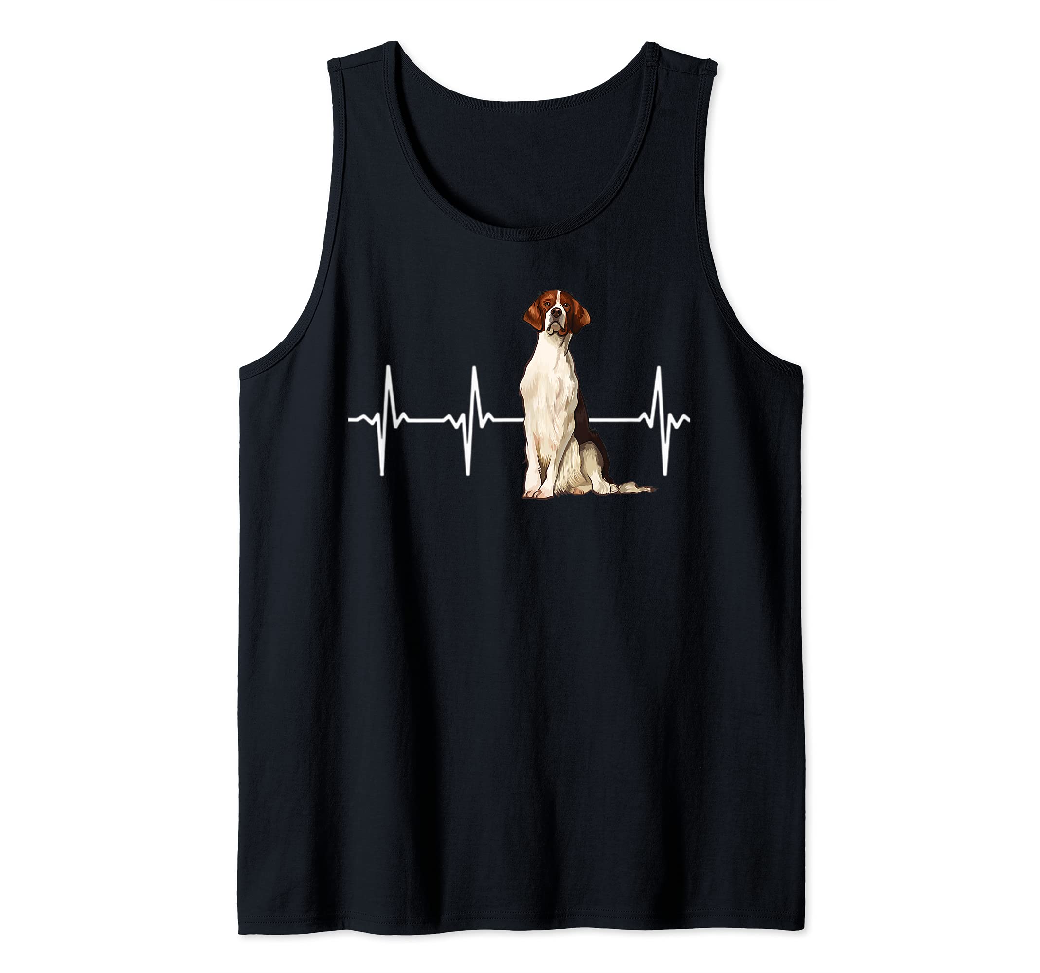 Irish Red and White Setter Heartbeat Dog Lover Tank Top
