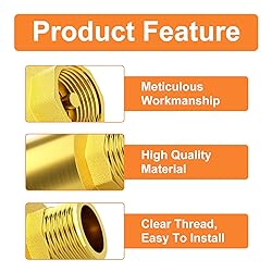 GASHER 2PCS Brass Check Valve DN15 1/2" Female and