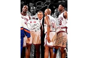 Ikonic Fotohaus Patrick Ewing John Starks Oakley Mason Harper Pat Riley Signed Photo Autograph Print Wall Art Home Decor