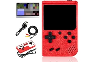 LIKJHBN Handheld Game for Children, Portable Retro Video Game with 500 Classic FC Games 2.8-Inch Color Screen, Retro Mini Game, Support TV Connection & Two Players