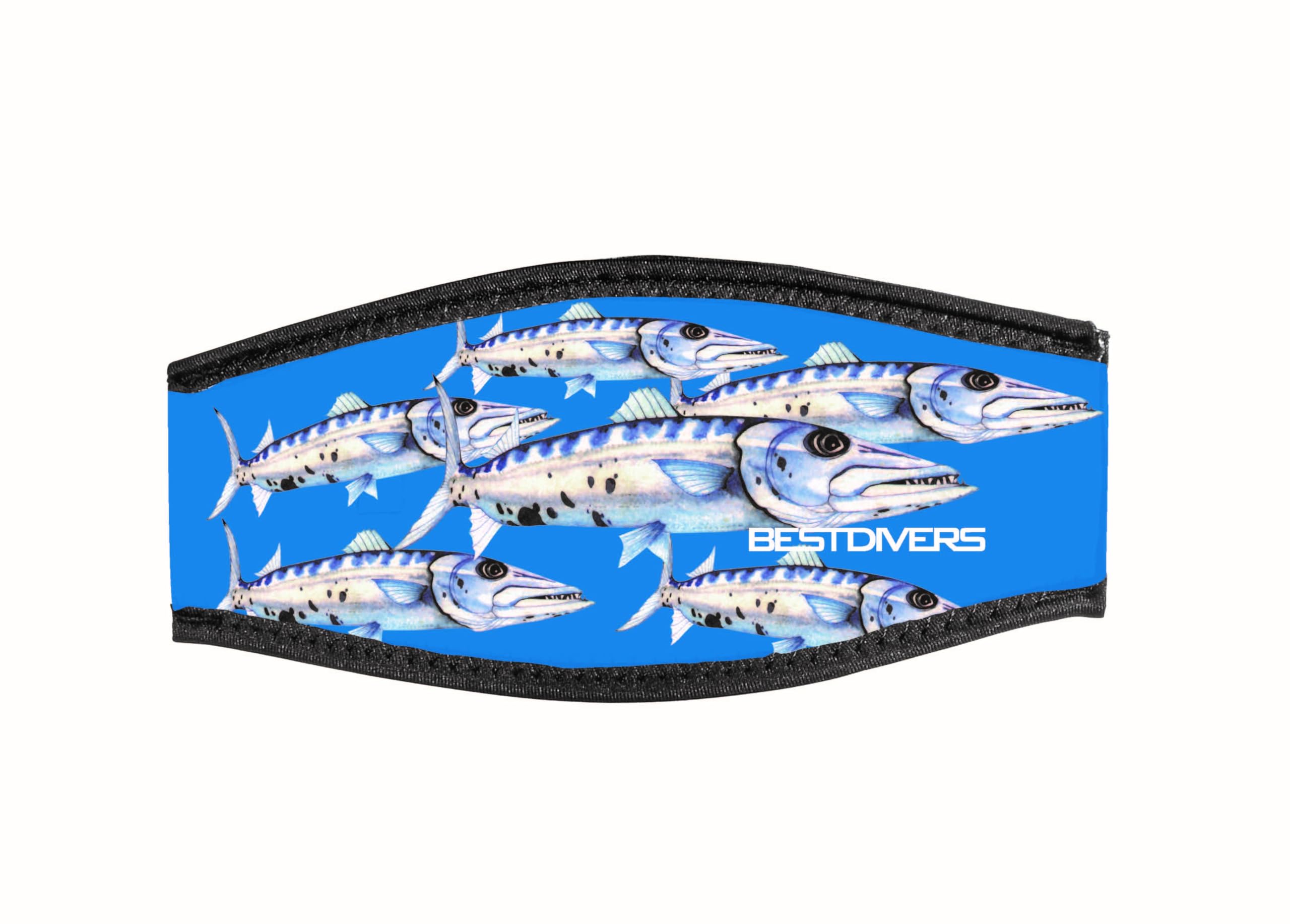 Best divers Neoprene Mask Strap, Double Velcro, Barracuda