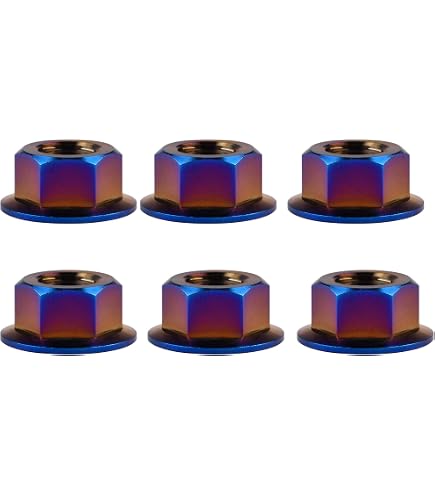 binifiMux M6 Tuercas de brida de acero al carbono de paso de 1,0 mm binifiMux M6 Tuercas de brida de acero al carbono de paso de 1,0 mm