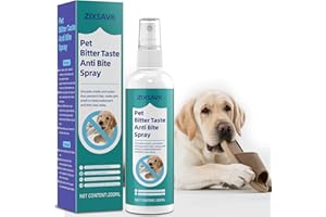 Zixsavk Bitter Apple Spray for Dogs - No Chew Spray for Dogs | Safe, Non-Toxic Chewing Deterrent | Stop Licking, Biting & Destructive Behavior | Training Aid (200ml)