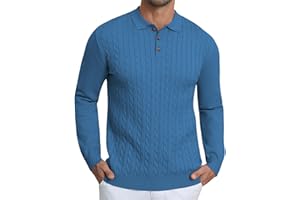Lexiart Men's Cable Knit Sweater Long Sleeve Twist Patterned Warm Casual