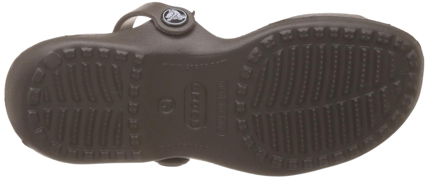 crocs women's cleo chocolate and cotton candy rubber fashion casual slippers