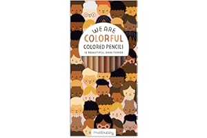 We Are Colorful Skin Tone Colored Pencils from Mudpuppy, Includes 12 Colored Pencils, Beyond Just Peach and Brown!, Makes for a great gift!, Ages 5+