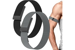 Vanet 2-Pack Nylon Straps Compatible for Whoop 5.0 Bicep Bands Peak, MG Life & One, Breathable Sport Elastic 5.0 Ankle/Arm Bands Fitness Training, Adjustable Replacement Strap Men Women, Not for Gen 4