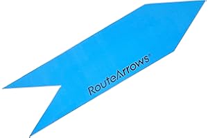 RouteArrows 250 Pack ($.40/Arrow) Strong Adhesive Blue Arrow Stickers, Hi-Viz Directional Arrows Perfect for Outdoor Pavements and Most Indoor Floor Types