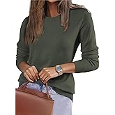 EVALESS Spring Sweaters for Women 2026 Trendy Wool Blend Sweaters Long Sleeve Crewneck Spring Outfits Pullover Sweater Tops