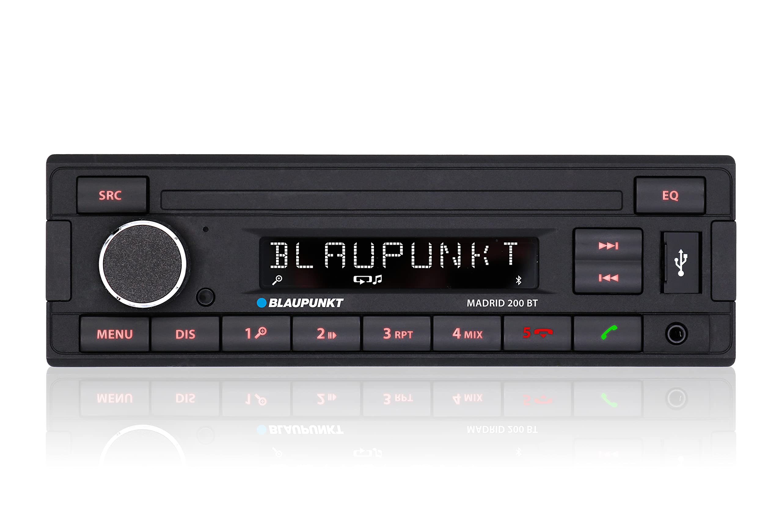 Blaupunkt MADRID200BT Single Din Stereo with Bluetooth, USB & AUX