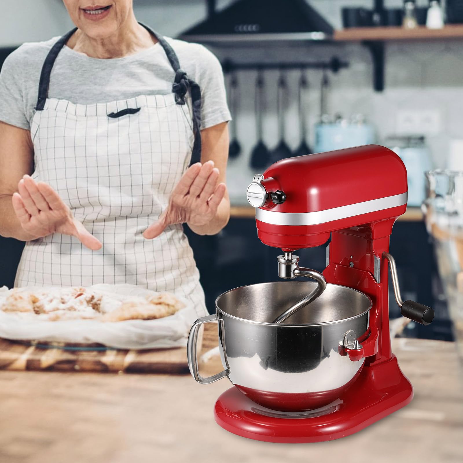 Dough Hook for KitchenAid 6QT Bowl-Lift Stand Mixers, Stainless Steel Spiral Dough Hook Attachment Fits Models KV25G0X, KP26M1X, Pro 600 Series Dishwasher Safe