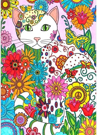 Kit De Broderie Diamant 5d Motif Chat De Dessin Animé De