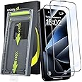 WSKEN for iPhone 16 Pro Max Screen Protector - [Top 9H+ Tempered Glass] [Zero Bubble] [Auto Dust-Remove] HD Military Grade 10X Shatterproof Full Coverage Protection Easy Install, 2 Pack