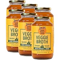 Vegetable Broth by Zoup! - Vegan, Gluten Free, Non GMO, Low Calories Veggie Broth - Great for Stock, Bouillon, Soup Base…