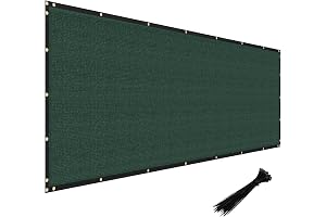 Windscreen4less Privacy Fence Screen 6'x50' Heavy Duty Windscreen Fencing Mesh Fabric Shade Cover for Outdoor Wall Garden Yard Pool Deck, Green