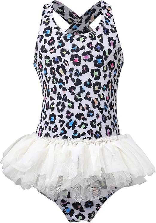 inherited Girls Summer Bikini Leopard Print OnePiece