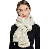 Surblue Winter Chunky Knit Scarf Warm Thick Wrap Pattern Long for Men and Women for Outdoors