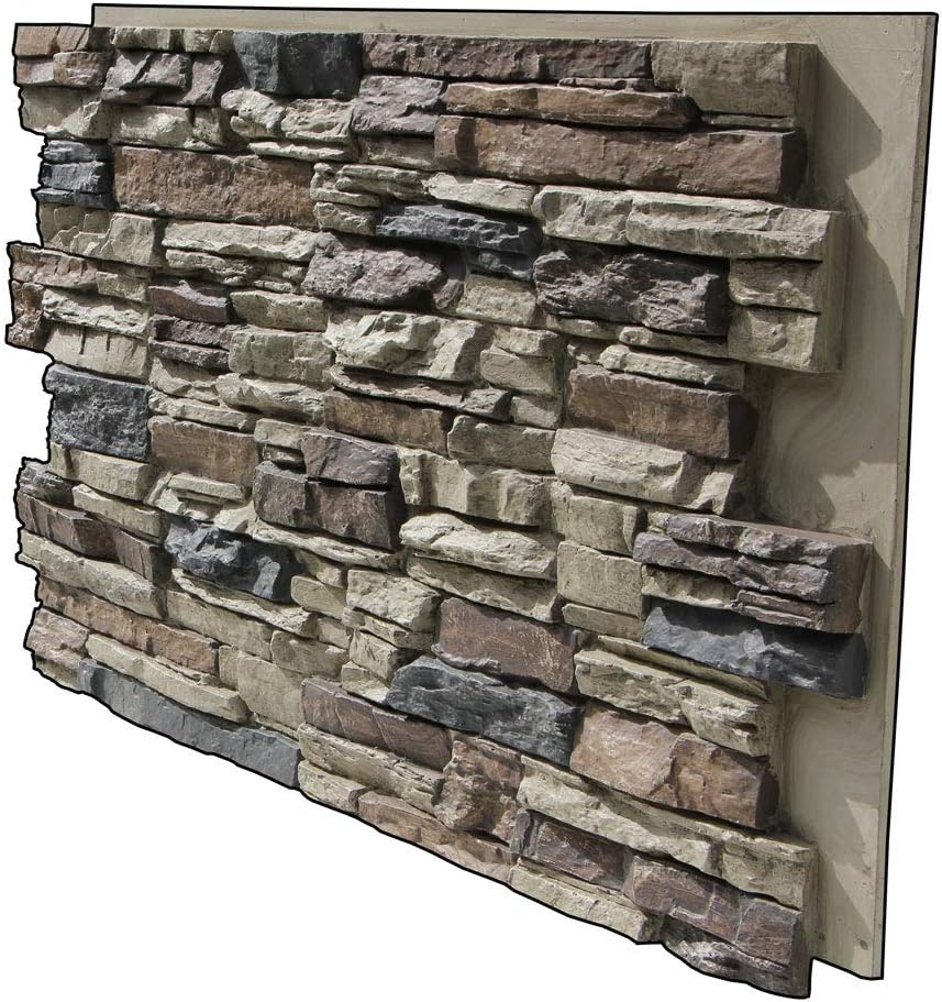 Tritan BP LR-4824-NST Lightning Ridge Faux Stone Siding Panel, Nature Spirit