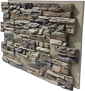 Tritan BP LR-4824-NST Lightning Ridge Faux Stone Siding Panel, Nature Spirit