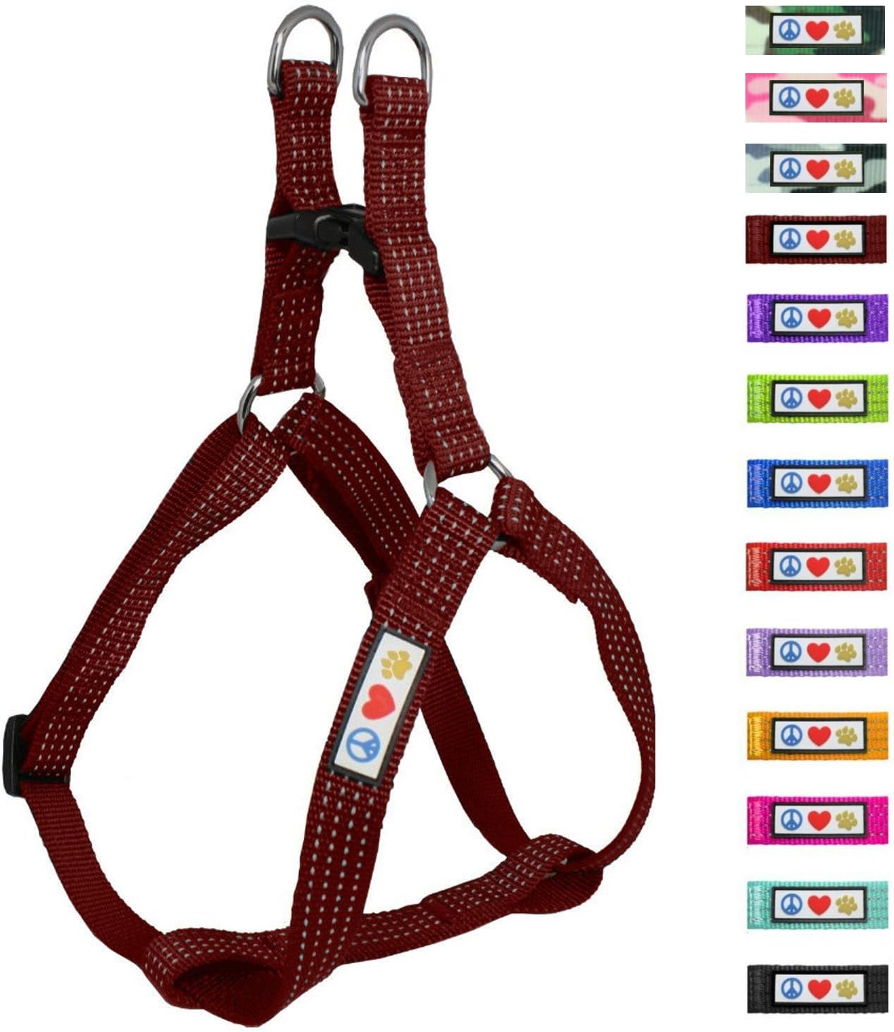 PAWTITAS Reflective Step In Dog Harness or Reflective Vest Harness, Comfort Control, Training Walking of your Puppy/Dog Small Dog Harness S Marsala Brown Dog Harness