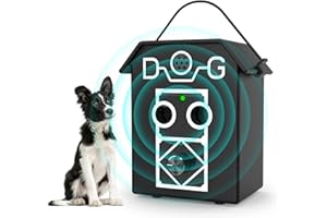 BUBBACARE Anti Barking Device, Ultrasonic Dog Barking Control Devices 50 Ft, Auto Waterproof Stop bark Dog Training Tool Indoor/Outdoor Safe Dog Barking Deterrent No Bark Device for Small/Medium/Large Dogs