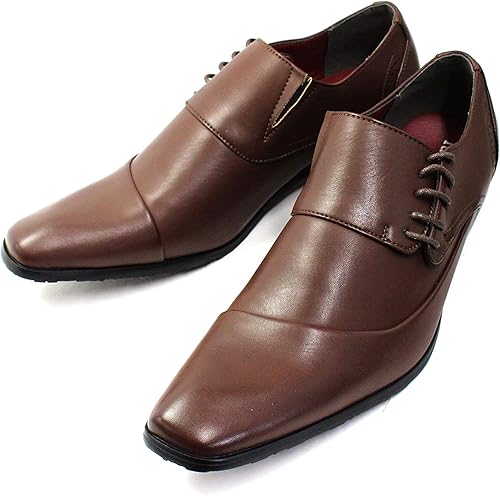 Amazon ルミニーオ ビジネスシューズ ロングノーズ イタリアンデザイン 紳士靴 メンズ Lufo286 ビジネスシューズ