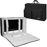 WELIDAY Monitor Carrying Case, Padded Monitor Travel Case, Multi-pocket Monitor Bag for Transporting Screens, Monitors and TVs