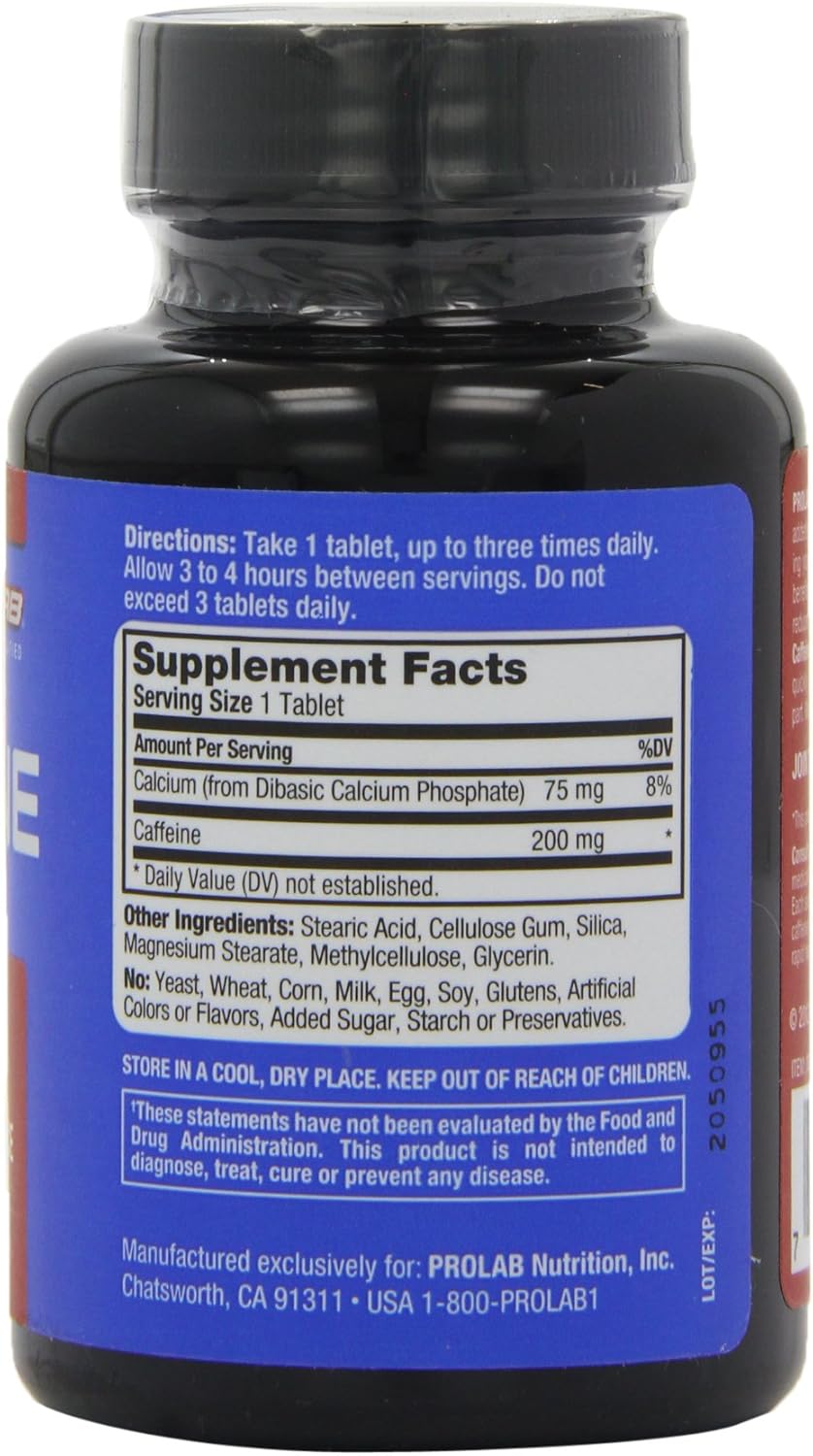 Prolab Caffeine Tablets 100 Count (Pack of 1): Health & Personal Care
