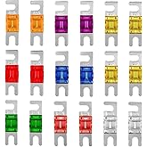 Suvnie 18 PCS Mini ANL Fuse for Car, Multipack Plated ANL Blade Fuse Set, 20A 30A 40A 50A 60A 80A 100A 125A 150A Fuse Replacement for Automotive Marine Audio Video Electronic System