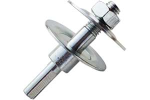 AOHOCA Heavy Duty 2/5" 10mm Threaded Arbor Mandrel 8mm Long Shank - Fits Wheels Discs Up to 1" Thick, Pack of 2 Sets - Hardened Steel, Zinc - Compatible with Die Grinder