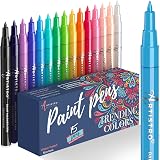 ARTISTRO 15 Acrylic Paint Pens Extra Fine 0.7mm for Rock Painting, view 1