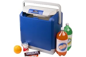 Wagan EL6224 12V Personal Thermoelectric Cooler/Warmer, 24 Liter Capacity, Portable Electric Car Cooler Warmer with 12/24V DC, 12V Small Fridge for Car, RV, and Camping Use, UL Listed