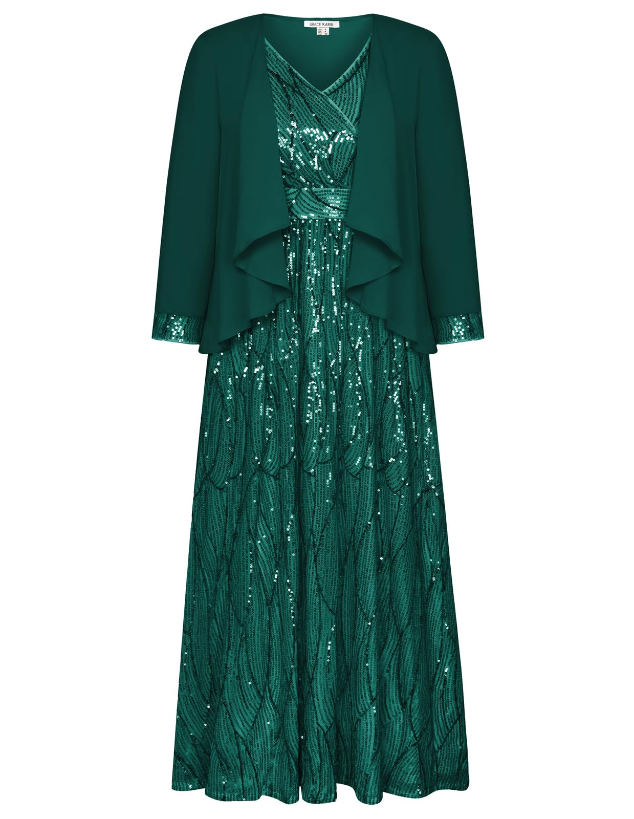 Photo 1 of ****just the flap****Mother of The Bride Dress with Jacket Wedding Guest Dresses 2024 Dark Green 16