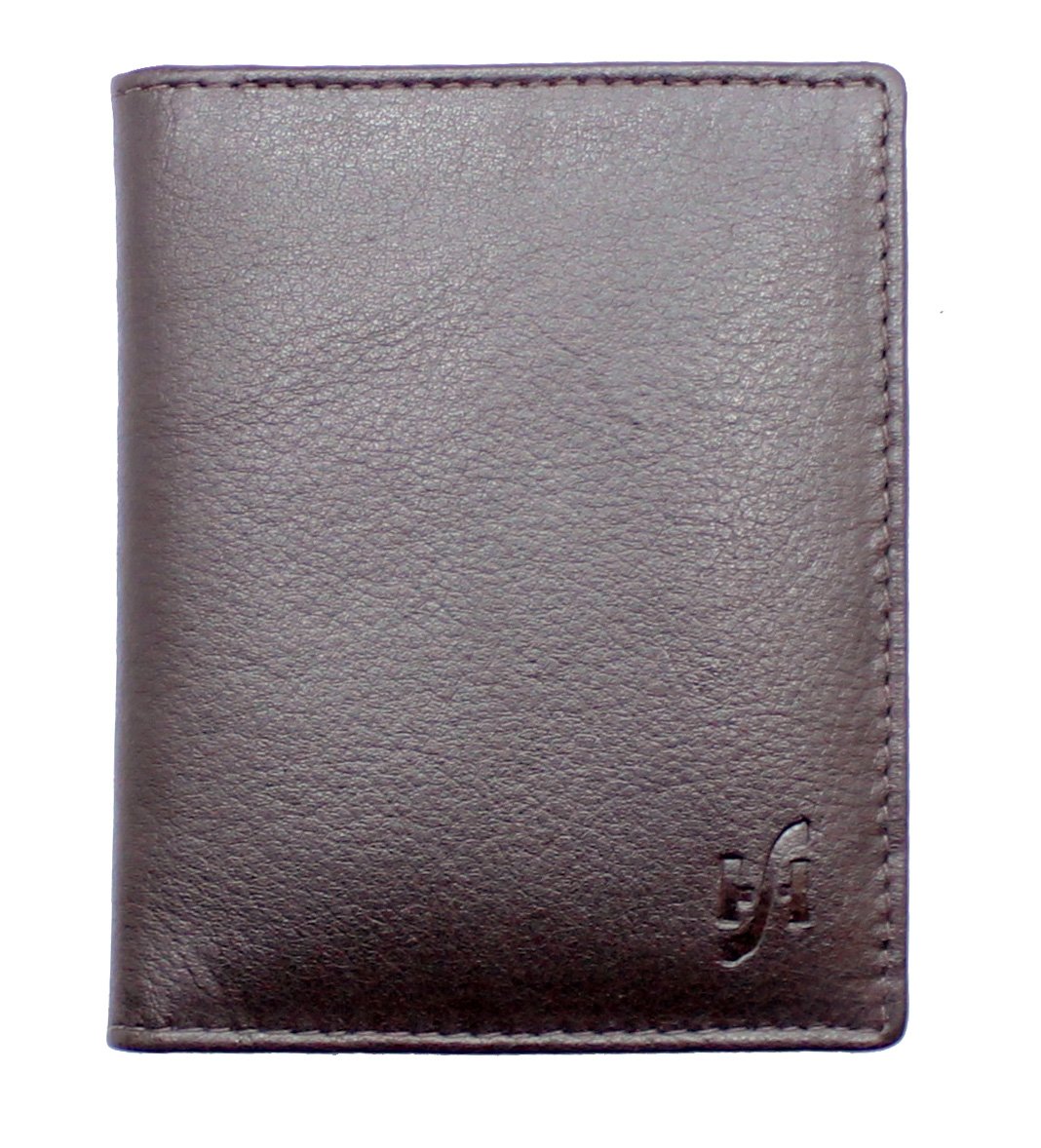 STARHIDE RFID Safe Small Leather Cardholder Wallets with Note Compartment Ultra Slim Wallet for Men & Women 205 (Brown)